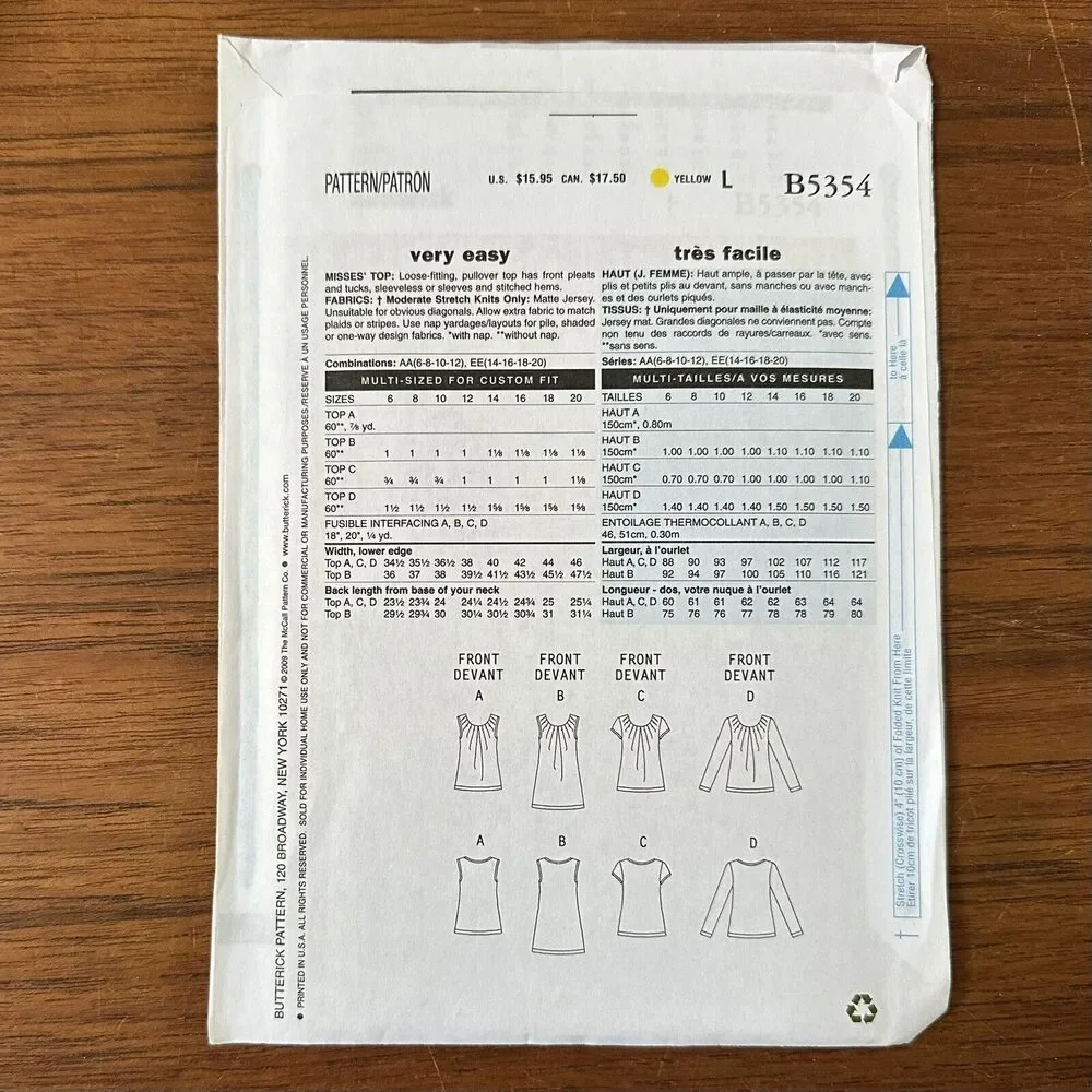 Butterick this uncut